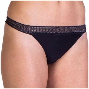 XL ExOfficio Black Give N Go Lacy Thong Panties